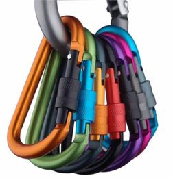 Mosquetón de aleación de aluminio de 8cm, Clip para llavero, llavero Multicolor para acampar, gancho a presión, Kit de viaje al aire libre, Quickdraws DLH0566928053