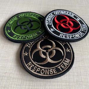 Emblème d'applique Biohazard 8cm, Badges de vêtements d'équipe d'épidémie de zombie