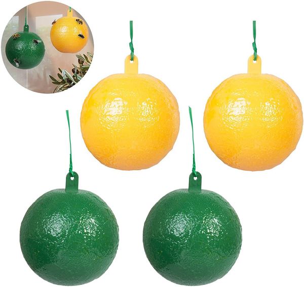 8cm Hanging Fly-Trap Ball Attrape-Mouches De Fruits Piège Collant Piège Efficace Réutilisable Guêpe Abeille Arbre Fruitier Verger Produit De Contrôle