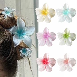 8 cm à grande taille Clip de cheveux de fleur perle griffe de divertissement Couleur de mode d'été Claws d'épingle d'été pour femmes filles en queue de cheval Cliff Clip Clip de casque accessoires 013