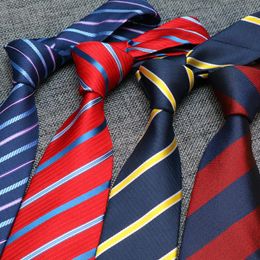 8 cm hommes cravates classique cravate bleu pour hommes rayure Floral affaires marié cravate accessoires de mariage goutte