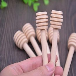 8 cm mini houten honing dippers bruiloft gunsten hout honing lepel stick