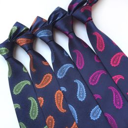 8 CM Ties voor Mannen Polyester Jacquard Weave Trouwjurk Stropdas Fashion Plaid Cravate Business Slim Shirt Accessoires