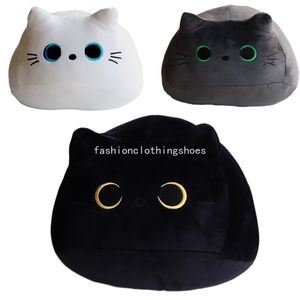 8 cm blanc noir chat en peluche Animal en peluche doux doux dessin animé poupée oreiller cadeau d'anniversaire coussin mignon Kawaii peluche