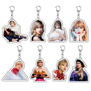 8Colors Problème Sexy Girl Acrylique Keychain Migne Anime Movies Games Keychain Keyring Collectez les accessoires de dessins animés accessoires