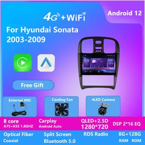8core video-auto radio Android 12 voor Hyundai Sonata 2003-2009 2din multimedia carplay GPS