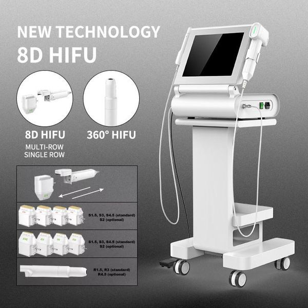 8D Hifu ultrasons focalisés de haute intensité Ultra peau resserrant la ligne à 360 degrés sculptant la Machine de lifting Anti-rides Hi 8D Machine de traitement par ultrasons