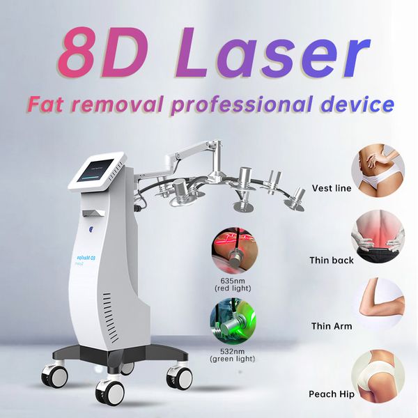 8D laser minceur machine 8D lipo laser forme de réduction de graisse bodyline 532nm 635nm différentes lumières DHL livraison gratuite minceur machine