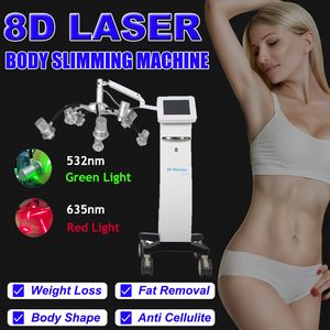 Corps de laser de Lipo 8D amincissant la thérapie de laser froid de double longueur d'onde de machine 532nm 635nm enlèvement de poids perte de graisse anti-cellulite équipement de beauté de contour du corps