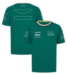 8EJ3 Men's Polos F1 2024 Officiële Team Driver T-Shirt Formule 1 Racing Polo Shirt Korte mouw dezelfde fans Summer Fashion Green Jersey T-shirt Custom
