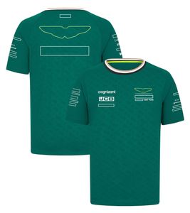 8EJ3 Polos masculine F1 2024 T-shirt de pilote de pilote d'équipe officielle Formule 1 Polo Polo Shirt Short Sheeve Même fans Summer Fashion Green Jersey T-shirt Custom