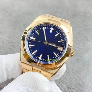 8f 4500V montre mécanique 5100 Mouvement rose or Bleu Bleu brillant Rising Sun Satin Brackaged Dimbal Blanc Ebating Saphir Crystal