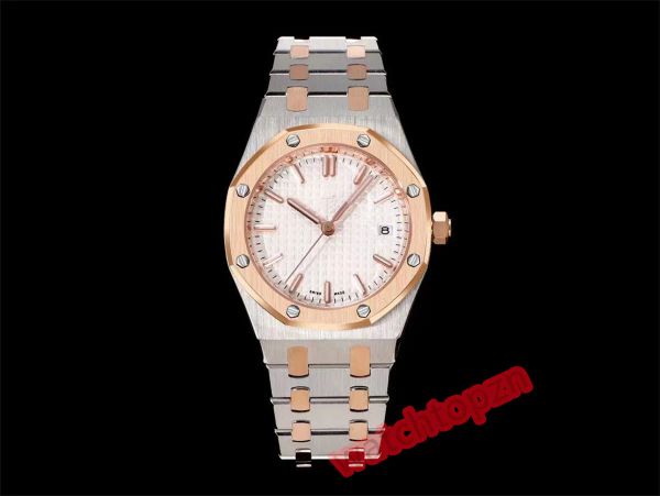 8F 77350 77351 Nouvelle montre mécanique entièrement automatique diamètre 34 mm avec mouvement à chaîne automatique 5800 or rose penduo miroir saphir montres pour hommes