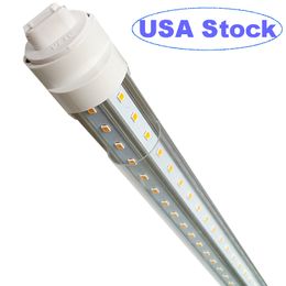 Ampoule LED de 2,4 m, 2,4 m R17D en forme de V, 2,4 m LED Ampoules 6500 K 72 W 9000 lm, 2,4 m, T8/T10/T12 LED Tube de remplacement, dérivation de ballast à double extrémité crestech888