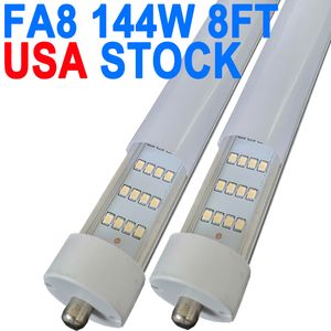 8Ft LED-lampen, LED-winkellamp enkele pin, V-vormige 8 voet LED-buisverlichting, T8 T12 FA8 LED-lamp, 90W 10000LM, melkachtige afdekking, vervanging van TL-buizen crestech