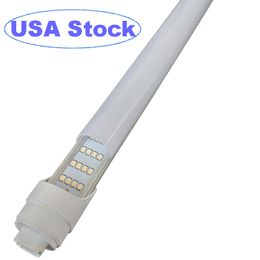 Ampoules LED de 2,4 m - 144 W 6500 K, couvercle transparent, base R17D/HO, 18 000 lm, tubes fluorescents équivalents 300 W F96T12/DW/HO, alimentation double, dérivation du ballast usastar