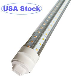 8ft LED -lampen Licht - 72W 6500K, Clear Cover, R17D/HO Base, 9000lm, 300 W Equivalent Fluorescerende Tubes F96T12/DW/HO, Roteer V -vormig, met dubbele ended aangedreven ballast Bypass Oemled Oemled Oemled Oemled