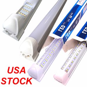 8FT LED Shop Light 6000K Cool White V Shape T8 LED Tube Light Fixture para debajo del mostrador Gabinete Banco de trabajo Armario Plug and Play con interruptor de encendido / apagado oemled