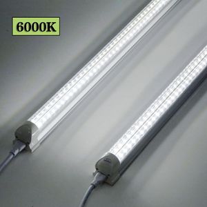 8ft LED-winkel Lichte armatuur 72W 6000K Wit V Sleeg 8ft 6ft 5ft 4ft 3ft 2ft 1ft T8 Integrated Tube Cooler Lights 25-Pack