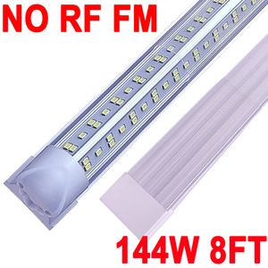 Lampes LED pour magasin de 2,4 m, tube LED intégré en forme de V de 2,4 m, 144 W, 144 000 lm, couvercle transparent, lampe à montage en surface connectable, remplace la lumière fluorescente T8 T10 T12 Barn Crestech