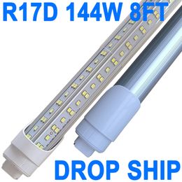 8Ft Led Winkelverlichting Armatuur, 8 Voet 144W 8' Garage Licht 96'' T8 Geïntegreerde LED Buis, Koppelbare Lampen Garage Magazijn, Plug en Play Hoge Output Opbouw Schuur crestech