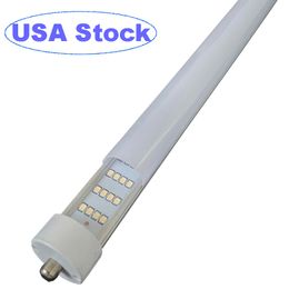 8ft LED-buisverlichting, 144W 18000Lm 6500K, T8 FA8 LED-lampen met één pin (300 W LED Fluorescent Bollen vervangen), 4 rij, matte melkachtige deksel met dubbele end power Crestech168