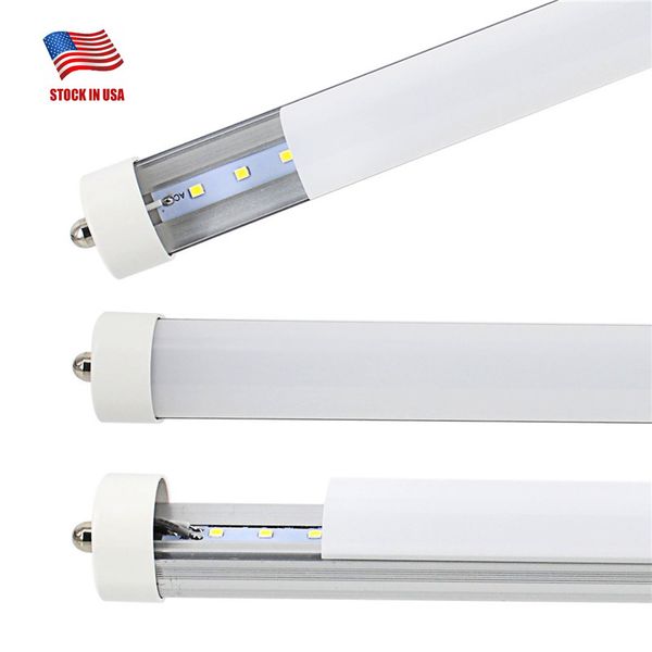 Tubo de luces LED de 8 pies Tubos LED de base FA8 de un solo pin de 45 W - Tubo de luces de tienda LED T8 4800 lúmenes 6000 K Blanco frío