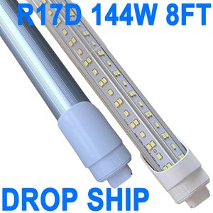 8FT LED-buisverlichting T8-gloeilampen, G13-basis met dubbel uiteinde (inclusief R17D-kap), 6500K daglicht Type B ballastbypass, IP40-geclassificeerd voor magazijngaragekast crestech