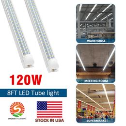 8ft LED-buisverlichting V-vorm 120W 8 voet ontwerpwinkel LED-lampen Fecture 6ft 8feet koeler deur vriezer verlichting fluorescentielampen