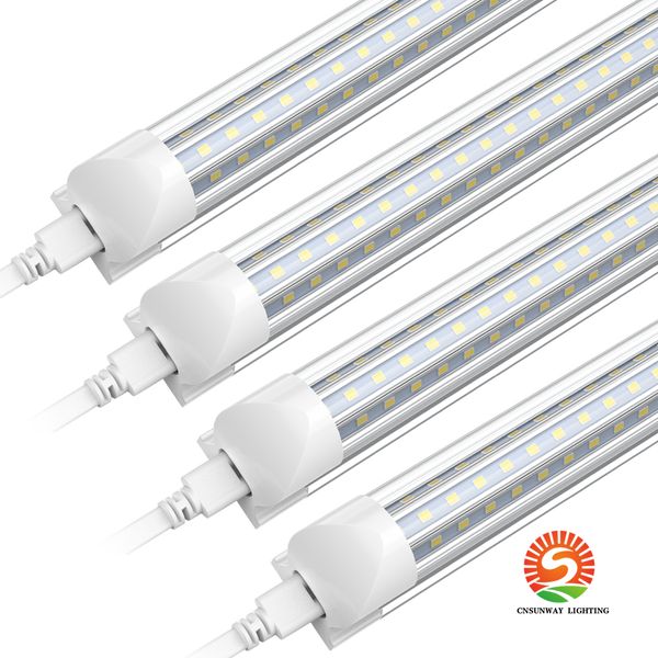 8Ft Led Tube Shop Lights 8 pies Refrigerador Puerta Congelador LEDS Tubos Accesorio de iluminación 3 filas 120W