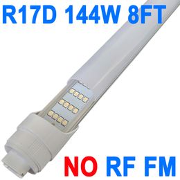 Tubo de luz LED R17D de 8 pies, bombillas LED F96t12 HO de 8 pies, luz LED de taller de 96'' y 8 pies para reemplazar bombillas fluorescentes T8 T12, entrada de 100-277 V, 18000 LM, cubierta lechosa Hospitales crestech