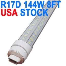 8Ft R17D LED-buislicht, F96t12 HO 8 voet led-lampen, 96 '' 8ft led-winkellicht ter vervanging van T8 T12 fluorescentielampen, 100-277V 18000LM voor magazijngaragekast crestech