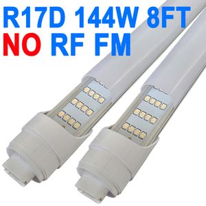 Tube lumineux LED R17D de 2,4 m, ampoules LED F96t12 HO de 2,4 m, lampe d'atelier LED de 2,4 m pour remplacer les ampoules fluorescentes T8 T12, entrée 100-277 V, 18 000 lm, couvercle laiteux crestech