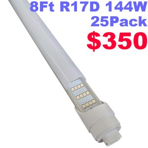 Tube LED R17D de 2,4 m, ampoules LED F96t12 HO 2,4 m, 24,9 cm 2,4 m LED pour remplacer les ampoules fluorescentes T8 T12, entrée 100-277 V, couvercle laiteux givré 18 000 lm oemled