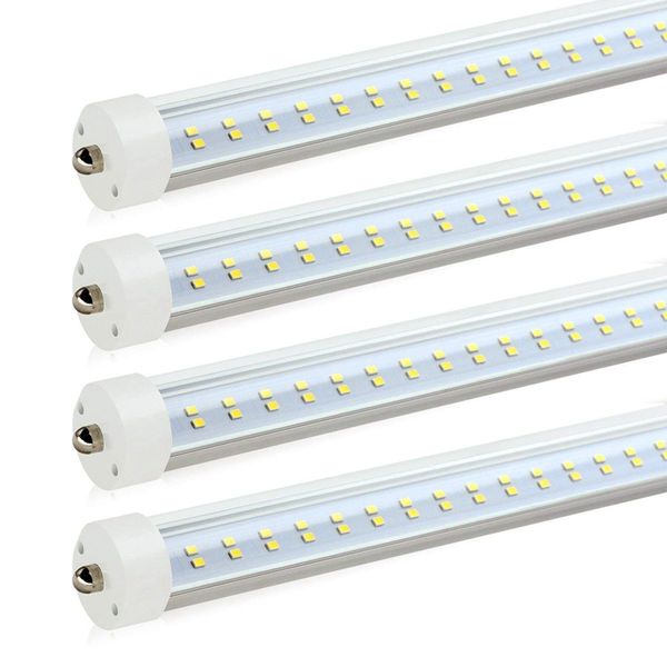 8ft en forme de v simple broche fa8 led tube 72W Double Sides smd 2835 Led Shop Light 150w Remplacement des tubes fluorescents 25-pack