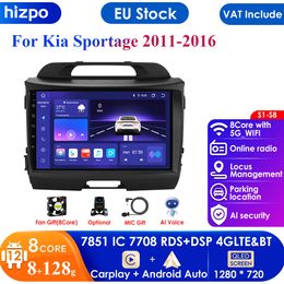 8G + 128G AI voix 2 Din Android Auto Radio pour KIA Sportage 3 2010-2016 2015 Carplay voiture multimédia GPS 2din Autoradio SWC BT RDS