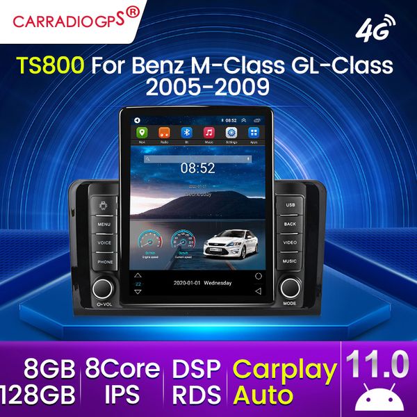 8G 128G Android 11 lecteur de Radio de Navigation Dvd Gps de voiture pour Benz classe M W164 classe GL X164 ML GL ML350 ML500 GL350 GL450 IPS DSP