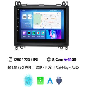 8G Android 12 Car Radio Multimedia Player Navigation GPS pour Merc-Edes Sprinter W906BE-NZ B200 A B Classe W169 W245 Viano Vito W639