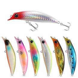8g Sinking 75mm Minnow Fishing Lures 3D Eyes Saltwater Black Artificial Hard Baits for Bass