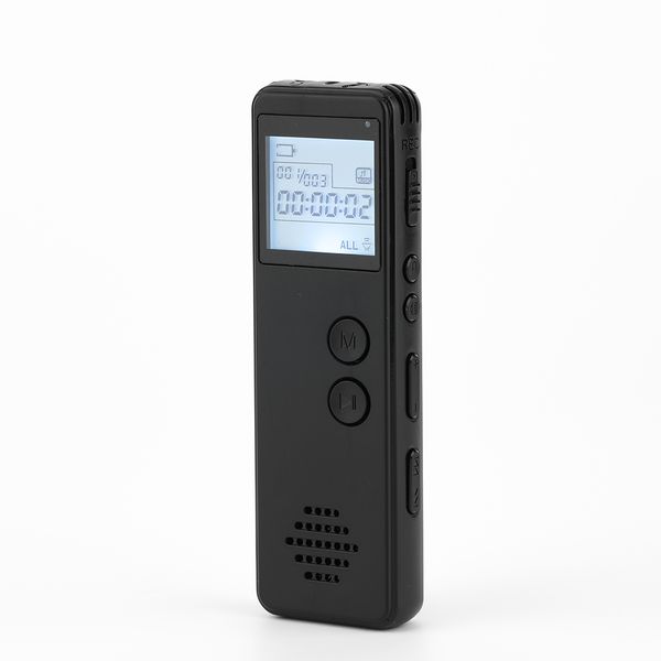 8 Go de mémoire Mini appareils numériques Enregistreur vocal Petit appareil d'enregistrement activé par la voix avec mot de passe de lecture, enregistreur de bande audio de poche lecteur MP3 PQ136