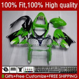 Lichaam voor Kawasaki ZX900cc Factory Green ZX900 ZX9 R ZX9R 00 01 02 03 56HC.9 ZX 9R 9 R 900 900CC ZX-9R 2000 2001 2002 2003 Full Backings Kit