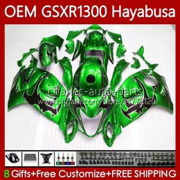 Injectielichaam voor Suzuki Hayabusa GSXR-1300 GSXR 1300 cc 2008 2019 77NO.90 GSX-R1300 GSXR1300 08 09 10 11 12 13 1300CC GSX R1300 14 15 16 17 18 19 OEM Fairing Green Flames