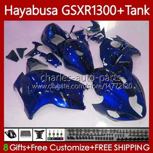 Corps + réservoir OEM pour SUZUKI bleu perle Hayabusa GSXR 1300CC GSXR-1300 1300 CC 1996 2007 74No.22 GSX-R1300 GSXR1300 96 97 98 99 00 01 GSX R1300 02 03 04 05 06 07 Kit de carénage