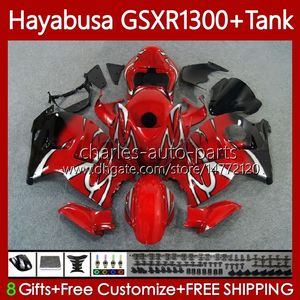 Cuerpo + tanque OEM para SUZUKI Hayabusa GSXR 1300CC GSXR-1300 1300 CC 1996 2007 74No.51 GSX-R1300 GSXR1300 96 97 98 99 00 01 GSX R1300 02 03 04 05 06 07 Kit de carenado rojo brillante