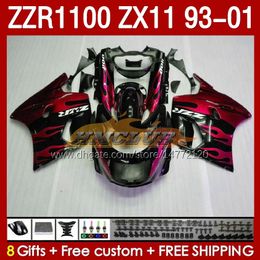Body for Kawasaki Ninja ZX-11 R ZZR-1100 ZX-11R ZZR1100 ZX 11 R 11R ZX11 R 1993 1994 1994 2000 2000 2001 165NO.84 ZZR 1100 CC ZX11R 93 94 95 96 97 98 99 00 01 KUNT RODE VLAMS