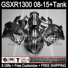 8 cadeaux pour SUZUKI argent brillant Hayabusa GSXR1300 2008 2009 2010 2011 14MY203 GSXR-1300 GSX R1300 GSXR 1300 2012 2013 2014 2015 carénage gris