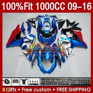 Injectie Blue Metal Blk Mold Fairings voor Suzuki GSXR 1000 CC GSXR-1000 K9 151NO.124 GSXR1000 2009 2010 2011 2012 2013 2014 2015 2015 1000cc 09 10 11 12 13 14 15 16 Fairing