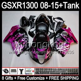 8Gifts voor Suzuki Hayabusa GSXR1300 08 15 GSXR-1300 Roze Vlammen 14MY12 GSXR 1300 GSX R1300 08 09 10 11 12 13 14 15 Verkosten Gloss Black Kit