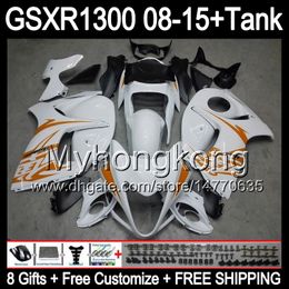 8 cadeaux pour SUZUKI Hayabusa GSXR1300 2008 2009 2010 2011 flammes orange 14MY131 GSXR-1300 GSX R1300 GSXR 1300 2012 2013 2014 2015 carénage supérieur