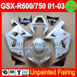 8Gifts Unpainted Full Fairing Kit voor Suzuki GSX-R600 / 750 GSXR600 GSXR750 GSXR 600 750 K1 01 02 03 2001 2002 2003 BIFTIONS CANDWORK BODY KIT